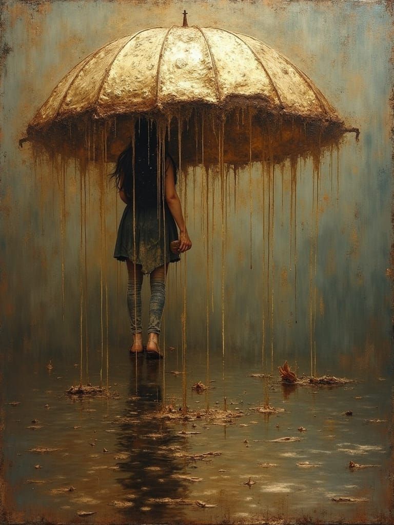 Inside a Gilt Resin Living Dome I Am Reflectigraphic See Our Love Turn to Rust