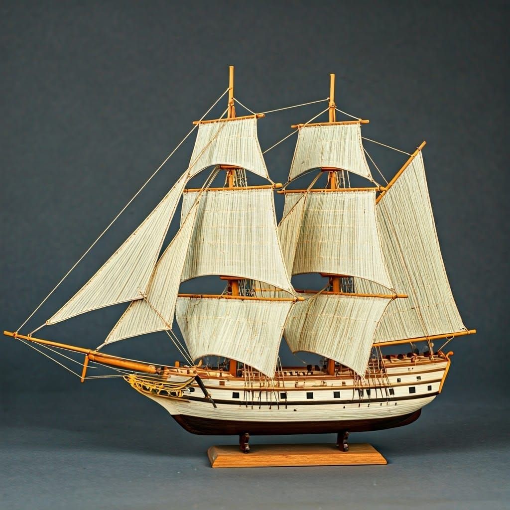 Sailing Ship Model Woven from String
