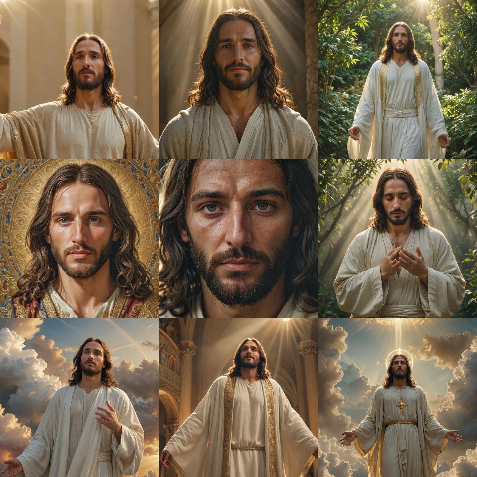 Ethereal Photorealistic Portrait of Jesus Christ