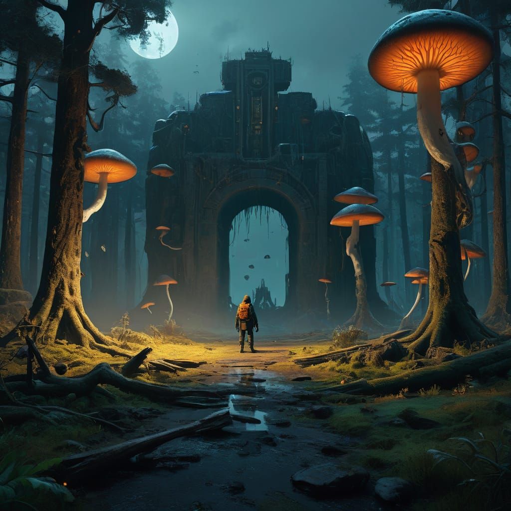 Mysterious Arena of Squid Game Player 222 in Dreamlike, Surr...