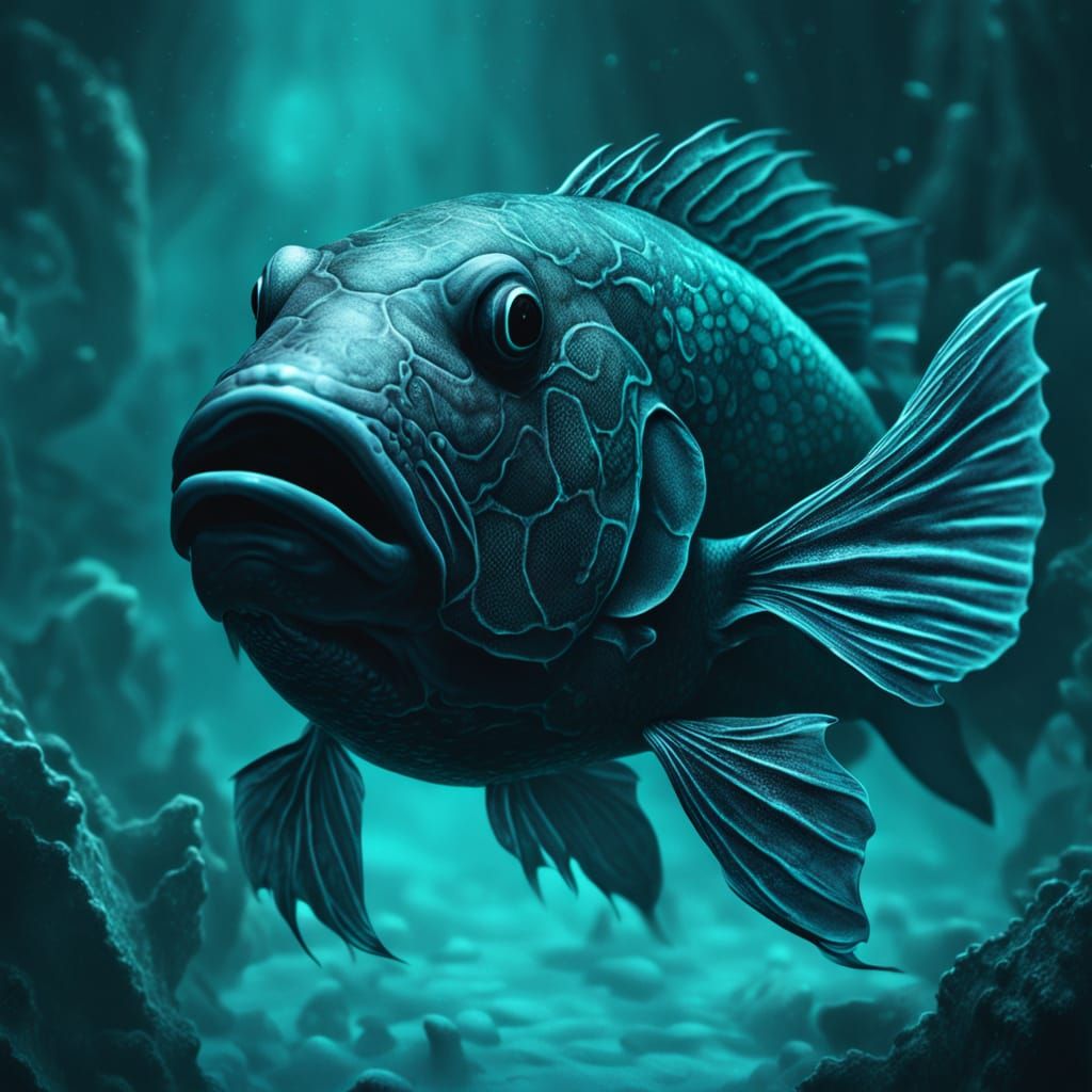 Ivasian Rotfish Shimmers in Dark Fantasy Illustration