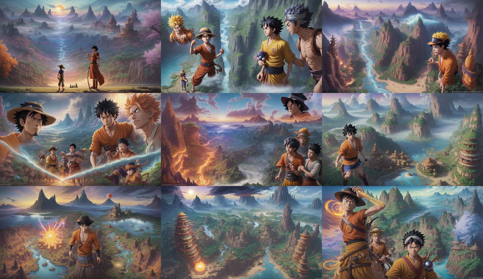 Anime Heroes Explore Magical Video Game Worlds