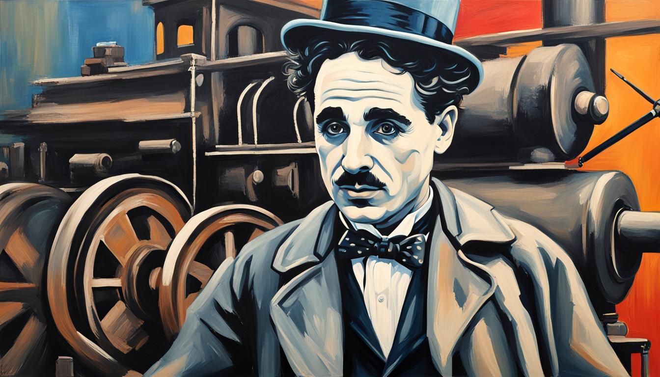 Charlie Chaplin as The Little Tramp in Acrylic
