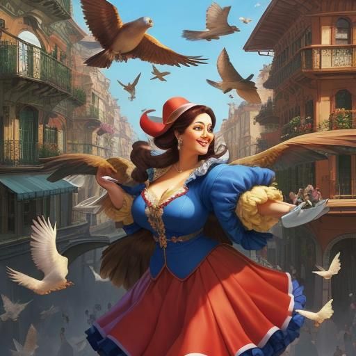 Bird Babysitters in Epic Fantasy Style