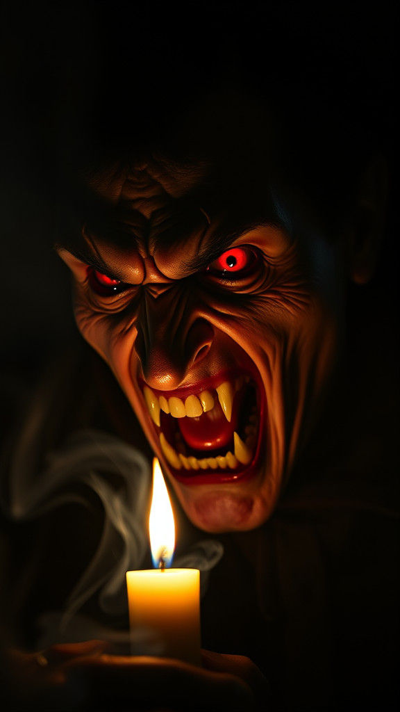 Dracula's Monstrous Transformation in Gothic Horror Style