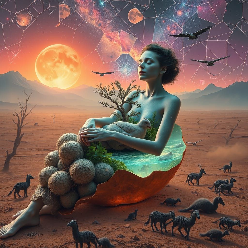 Woman's Earth Body Reveals Bioluminescent Oasis