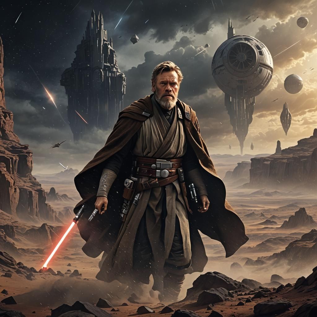 Epic Digital Painting of Obi-Wan Kenobi