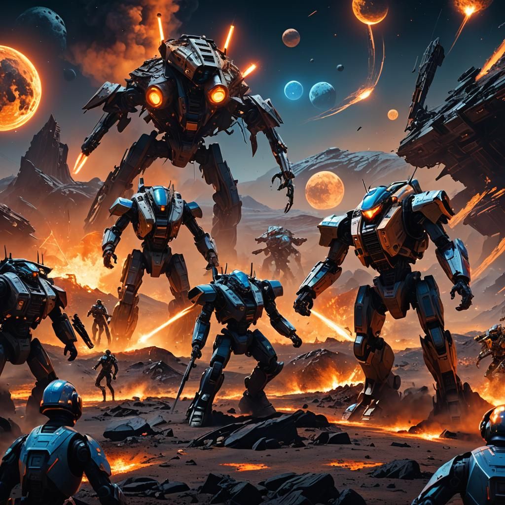 Epic Sci-Fi Battle on Alien Moon