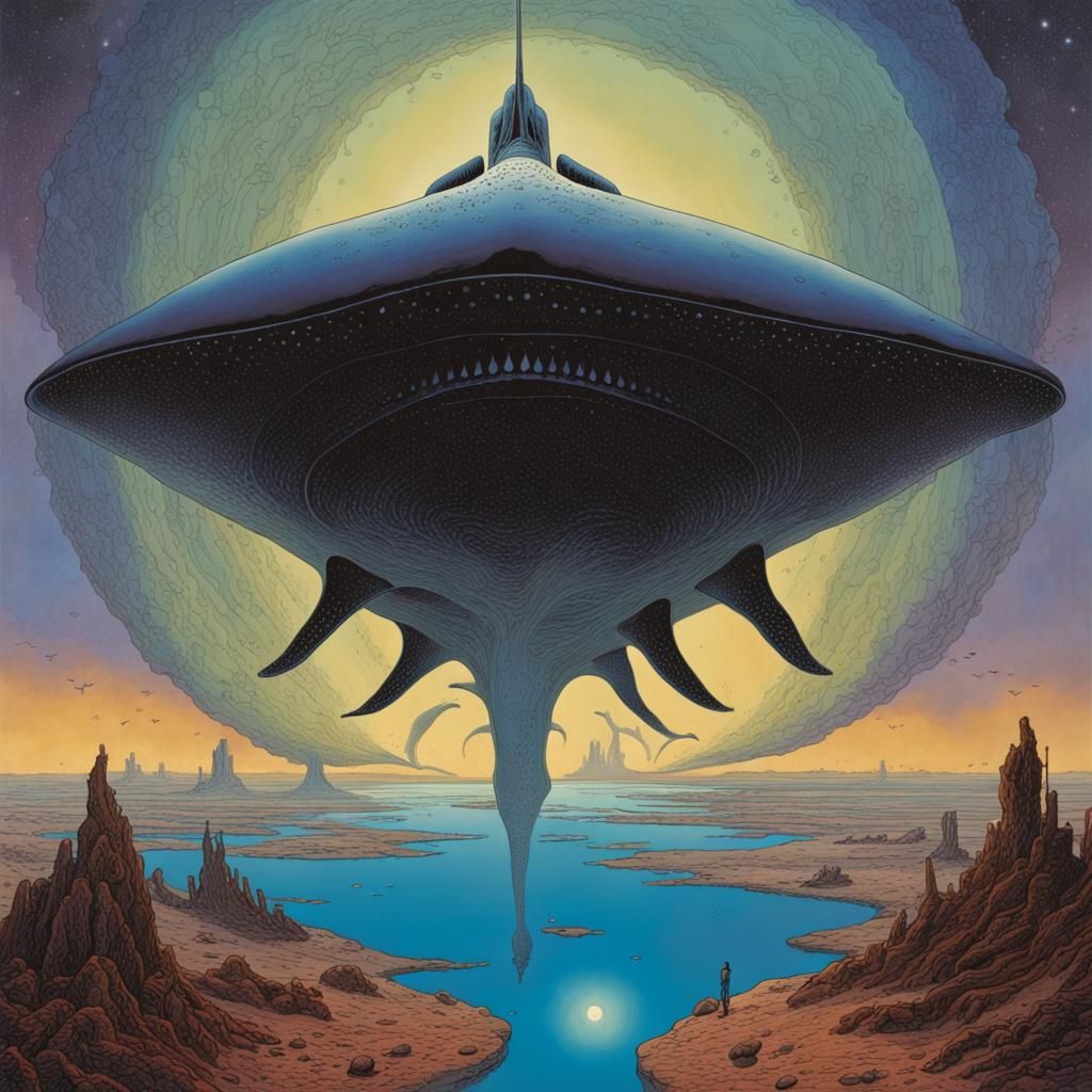 Galactic Whale Journey Through Sideral Voids