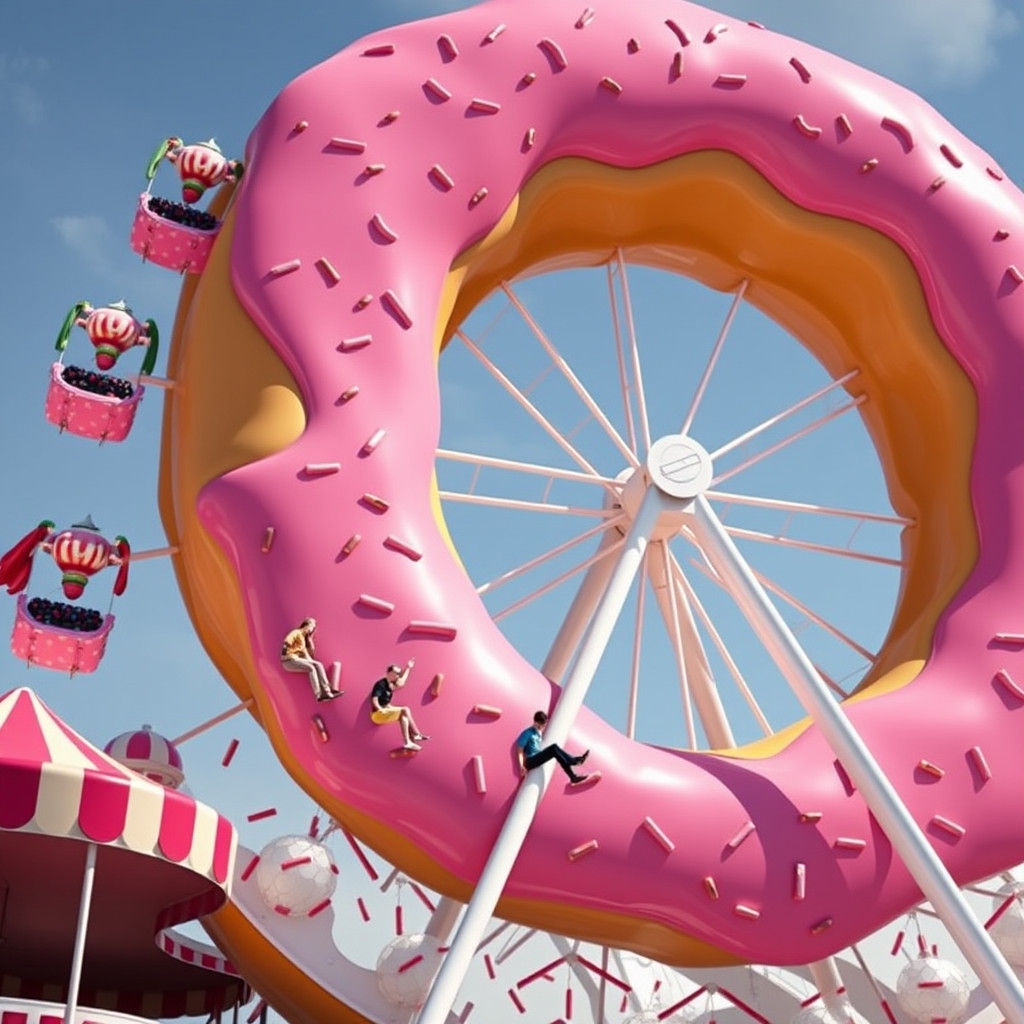 Enormous Donut as a Ferris Wheel
