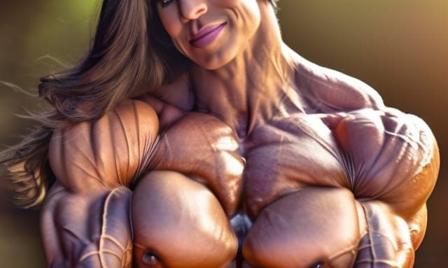 Muscular Female Bodybuilder Mom with Ripped Physique