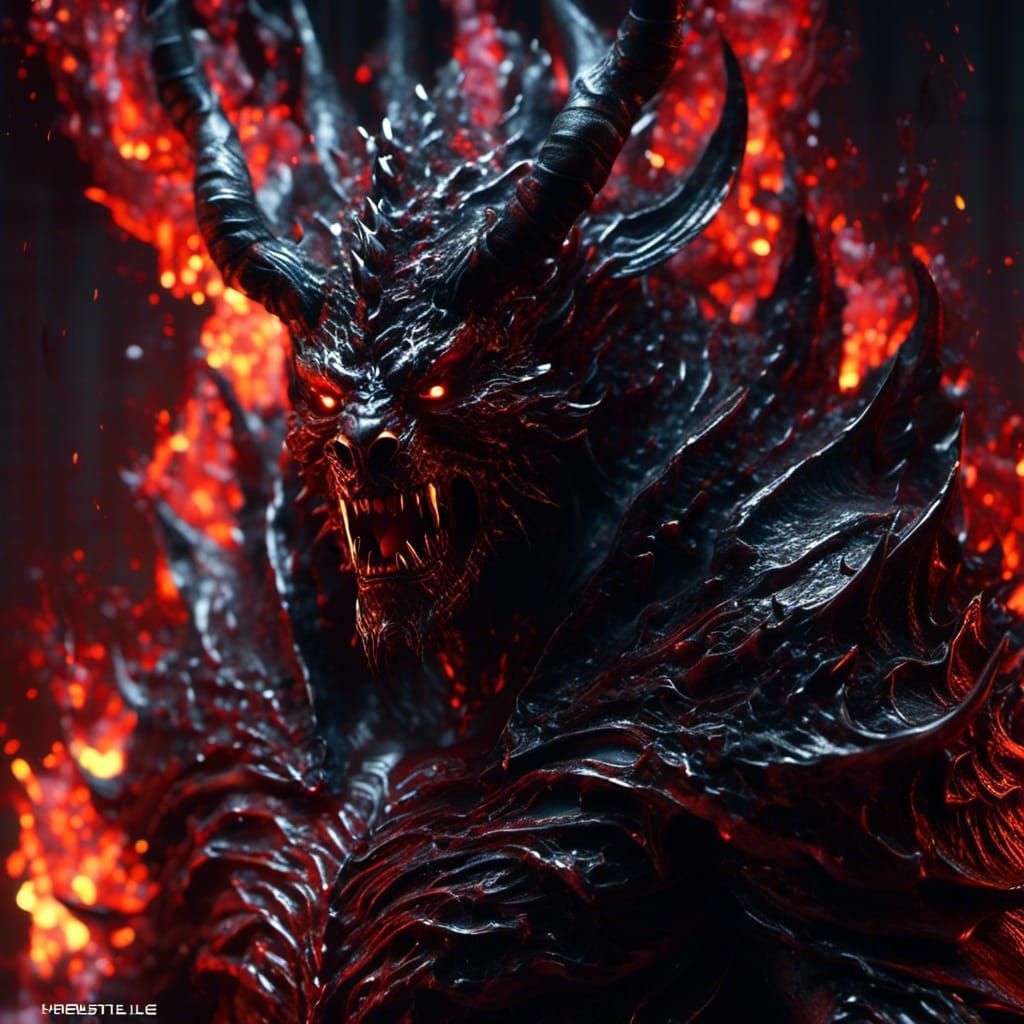 Lucifer, Demon Lord of Hell in Detailed Horror Art