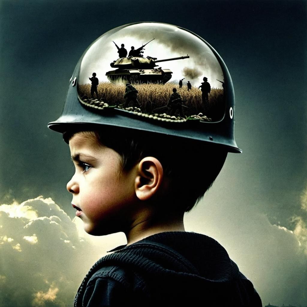 Powerful Anti-War Image of Societal Unrest