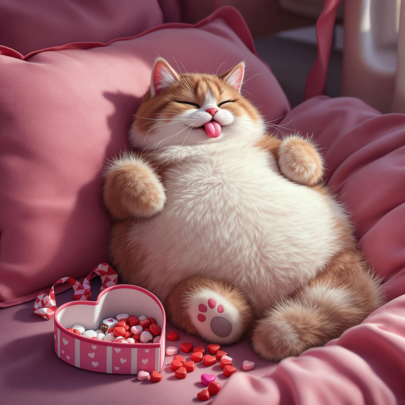 Furry Feline Relaxation in Whimsical 8K-Style