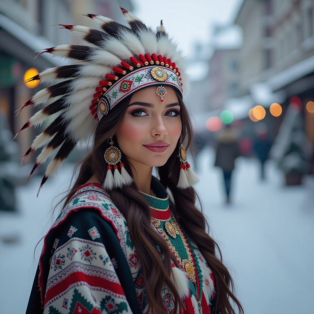 Reflections of a Young Native American Woman: Surreal Art