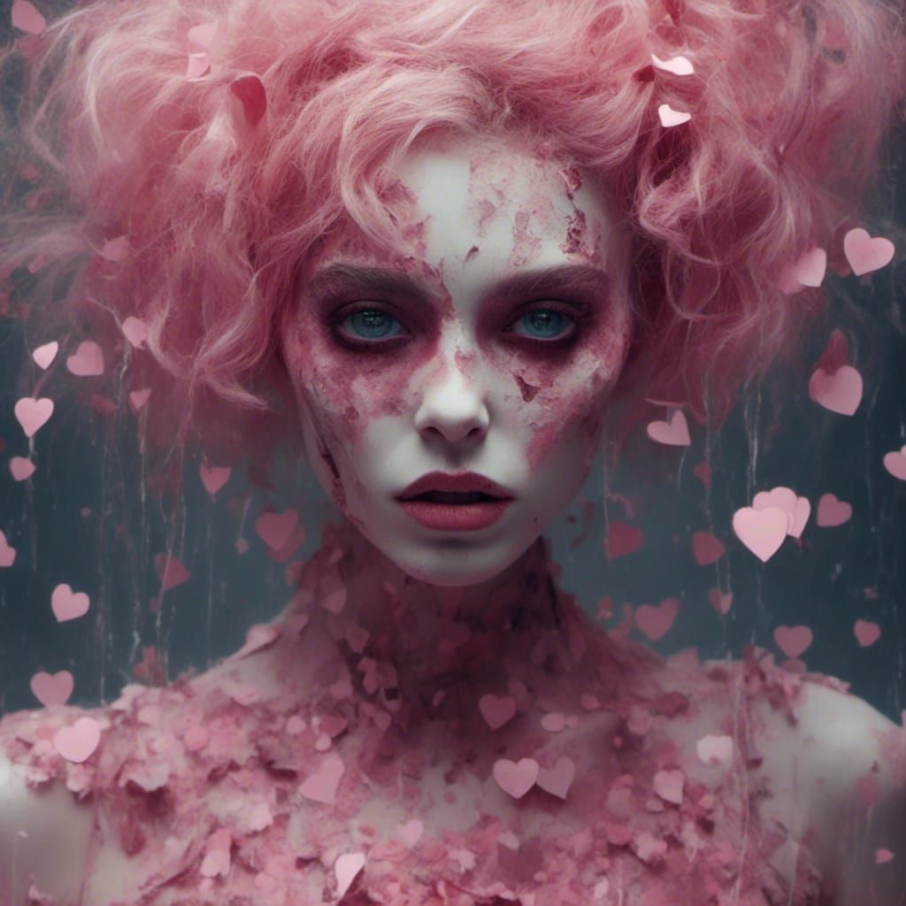 Girl with Hearts: A Digital Matte Painting