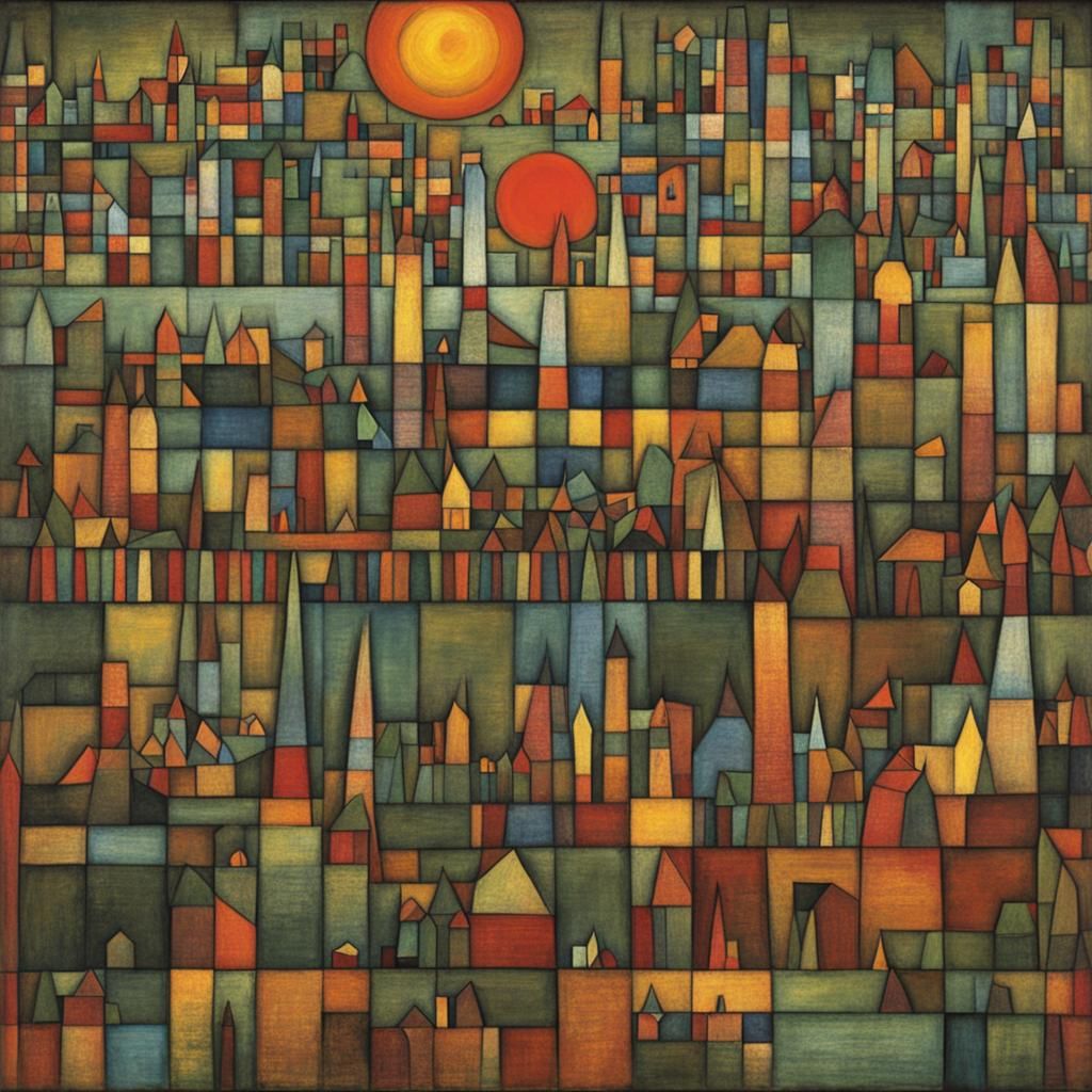 Epic Digital Painting in the Style of Paul Klee