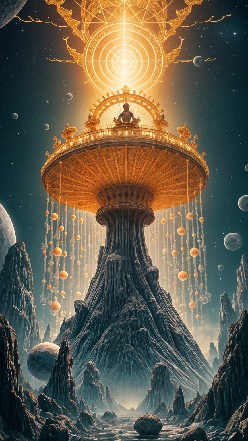 Cosmic Mushroom Crown in Astral Lightstorm