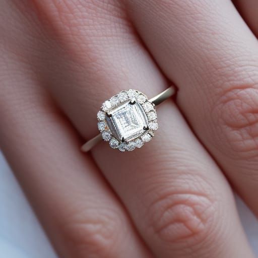 Sparkling Diamond Solitaire Engagement Ring