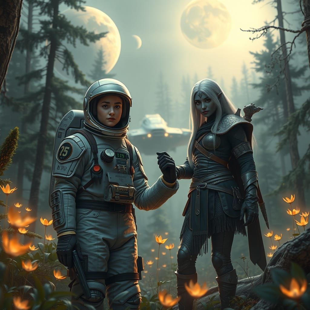 Young Astronaut Meets Drow Ranger in a Radiant, Interplaneta...