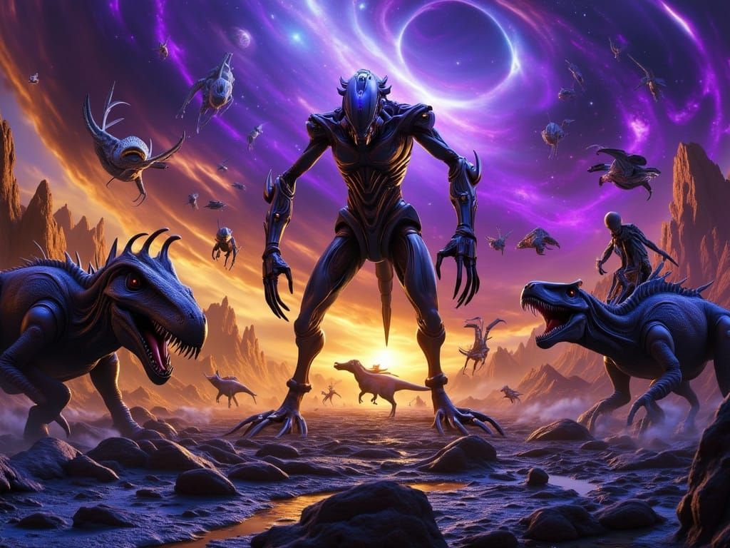 Aliens Versus Dinosaurs: An Epic Sci-Fi Battle