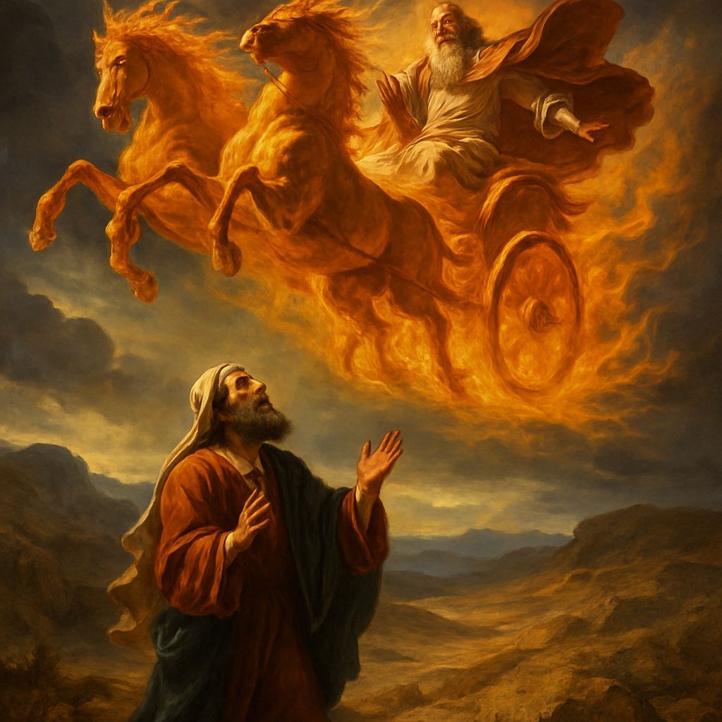 Elijah's Ascension: A Classic Religious Painting