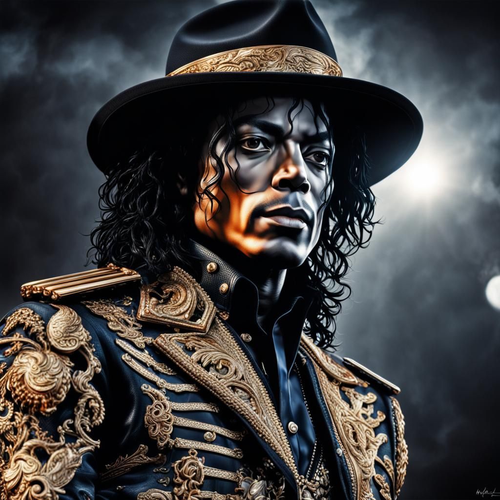 Hyperrealistic Portrait of Michael Jackson in Sharp Focus