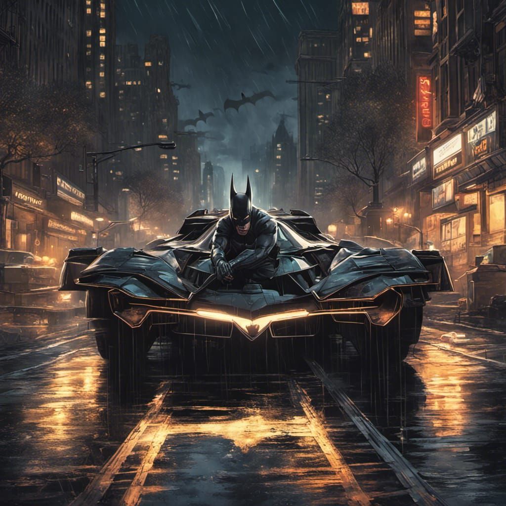Batman and  the Batmobile