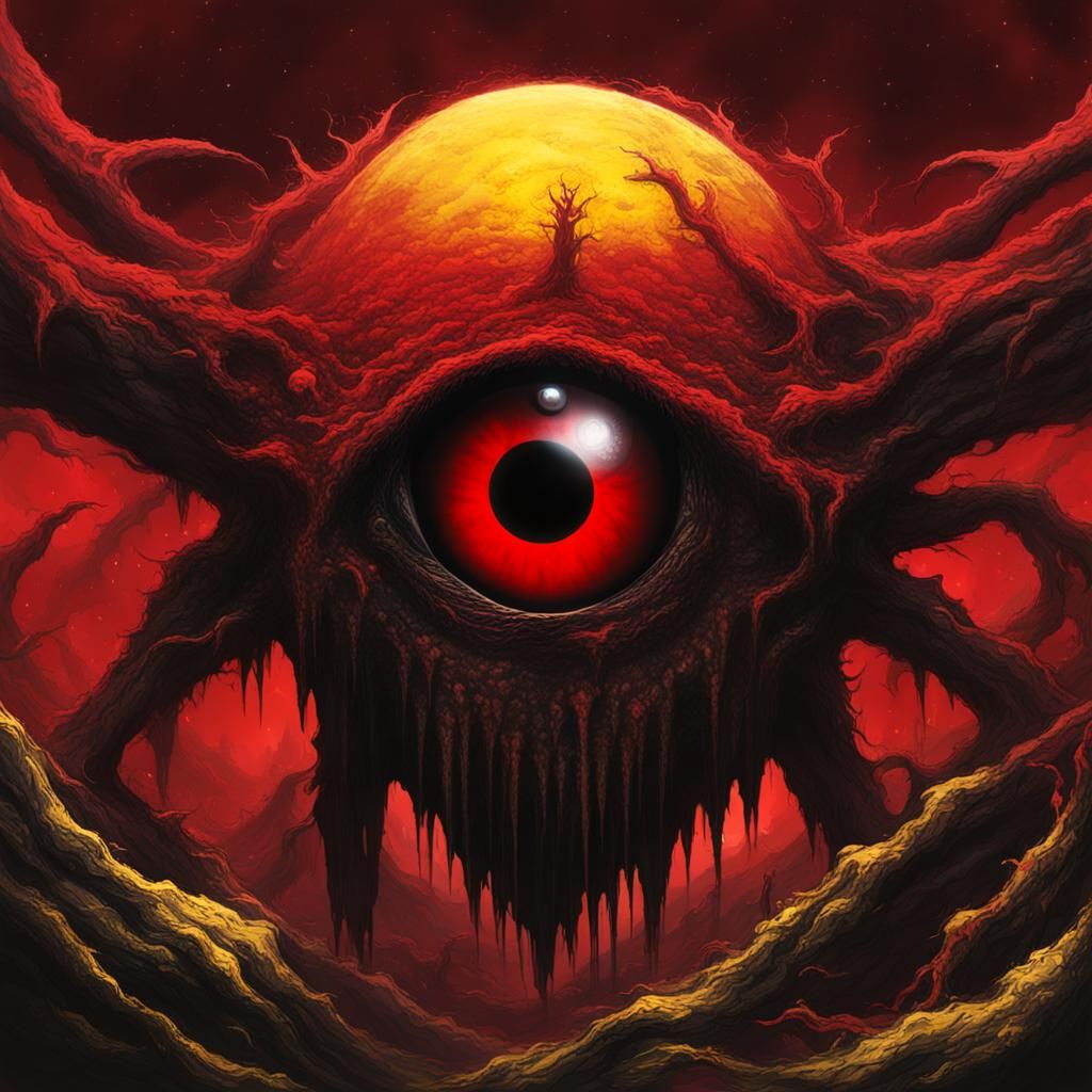 Eldritch Horror: Giant Planet with Irritated Sclera