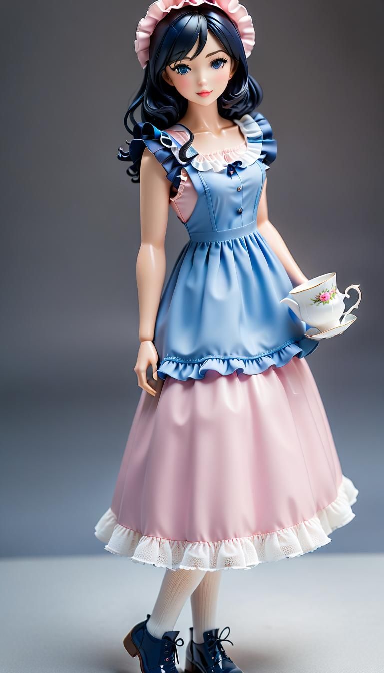 Asian Girl Action Figure in Professional Photography Style