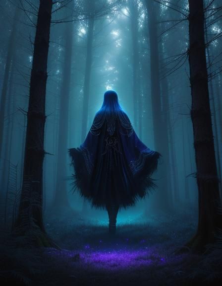 Mystical Realism: Boy in Ethereal Forest