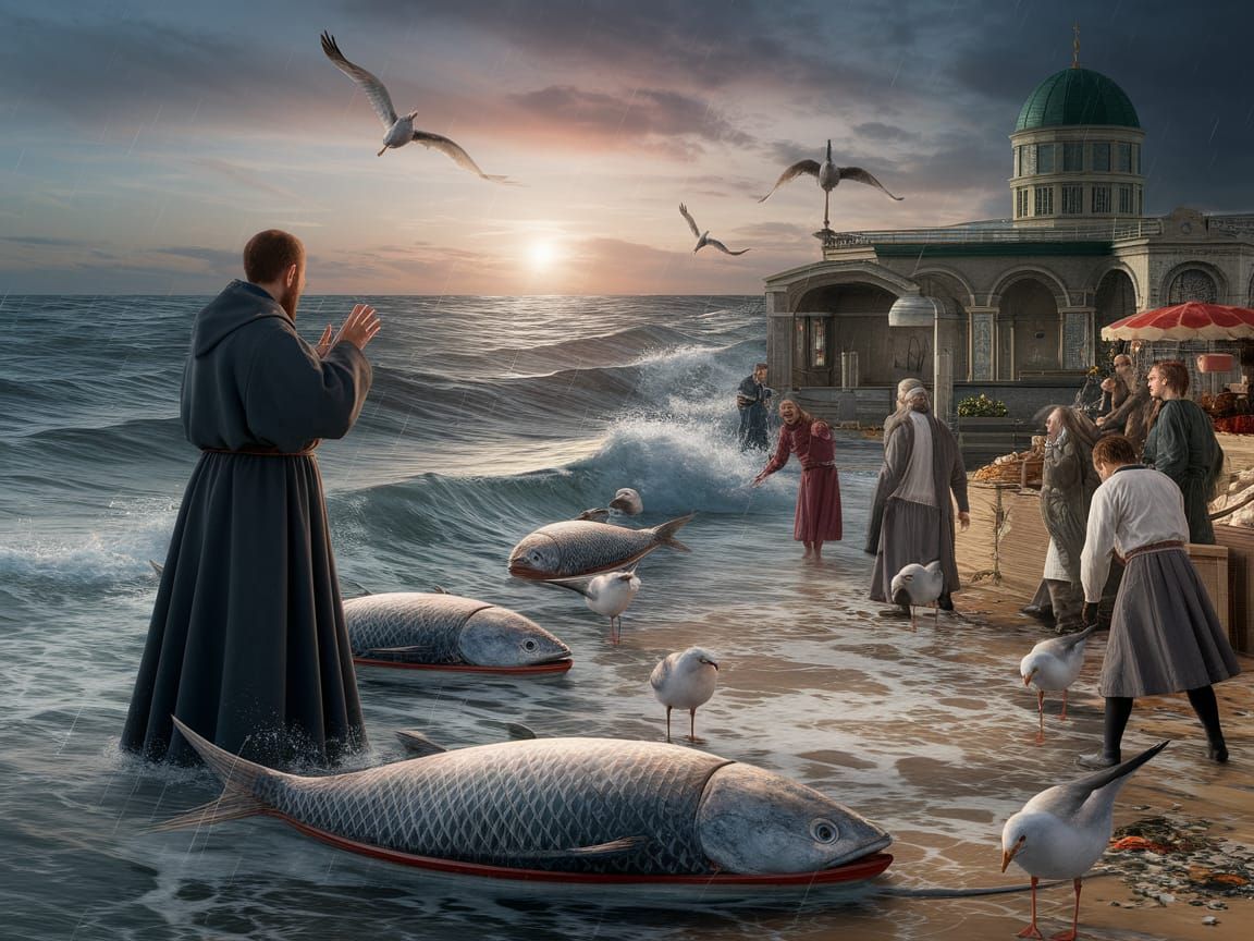 Monk's Serene Benediction in 3D Render