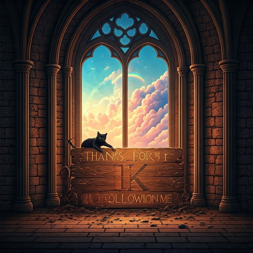 Ornate Castle Room with Mischievous Cat