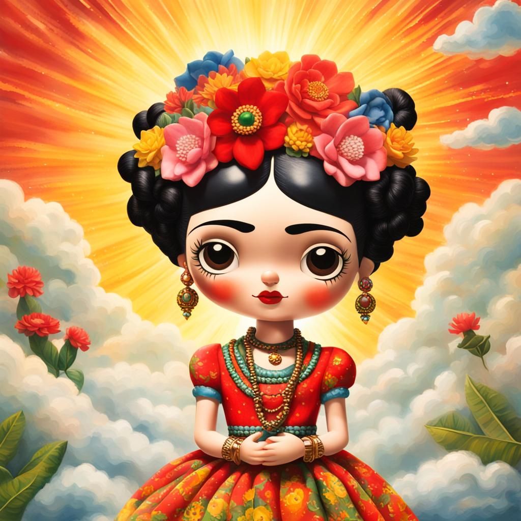 Betty Boop as Frida Kahlo in Bright Sunshine
