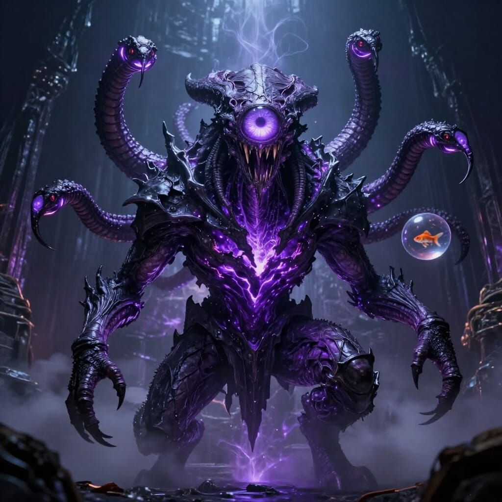 Mythic Xanathar Beholder Ascends in Hyper-Realistic D&D Art