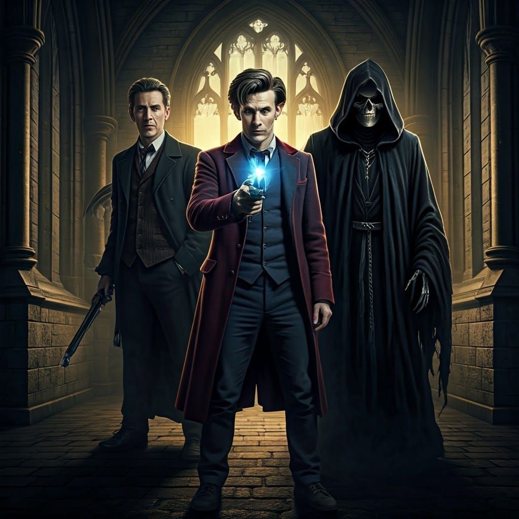 The Doctor Confronts the Grim Reaper in Ancient Setting