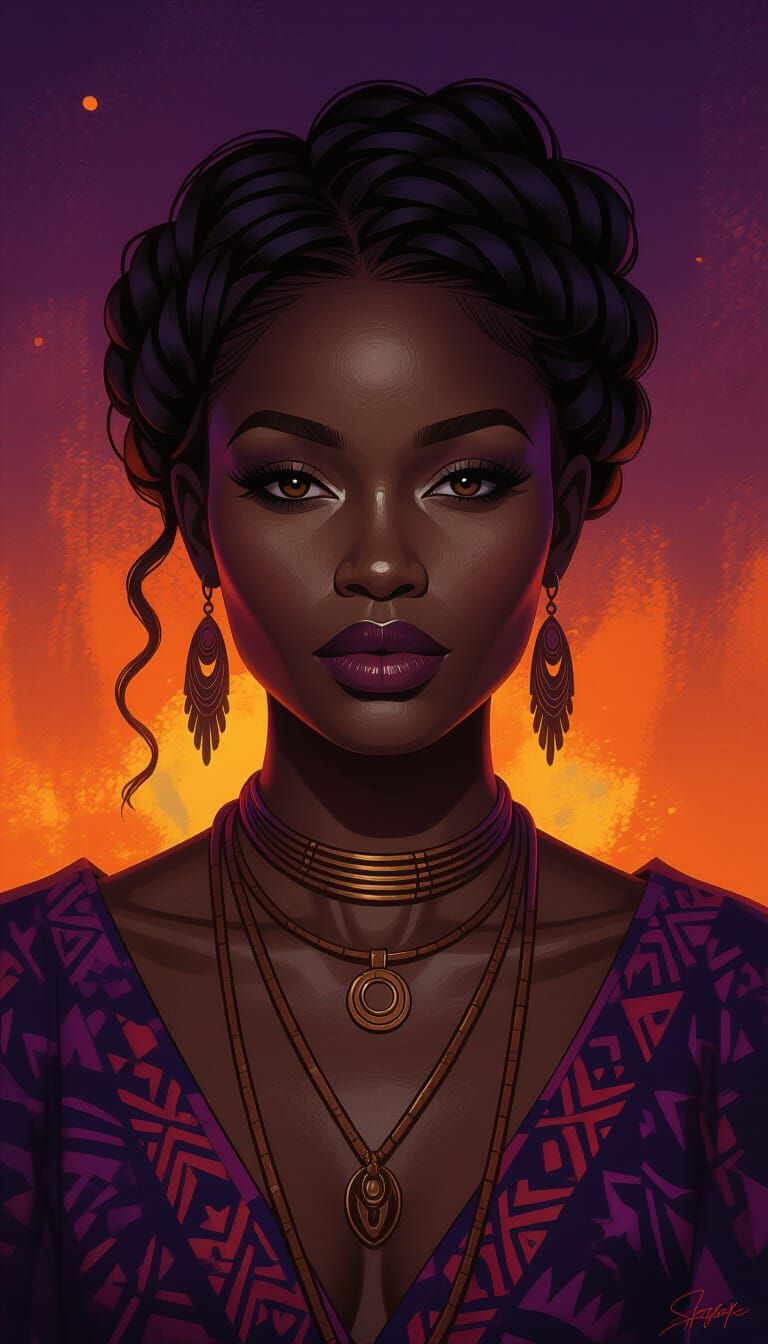 African Woman Blends Modern Tradition in Cinematic Art