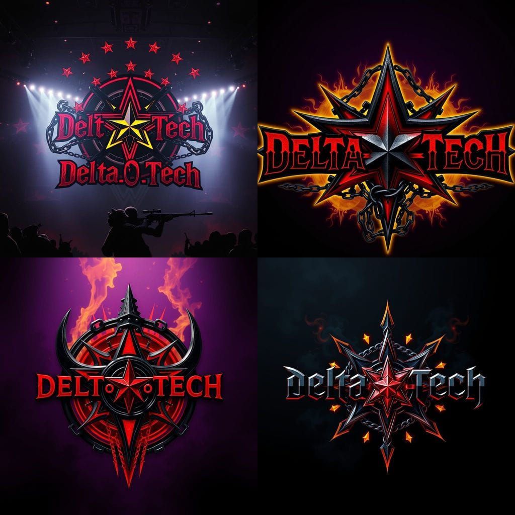 Dark Fantasy Wrestling Logo in Black and Red