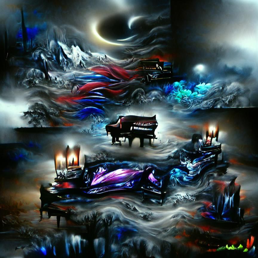 Abstract Night Sky Music Visualization