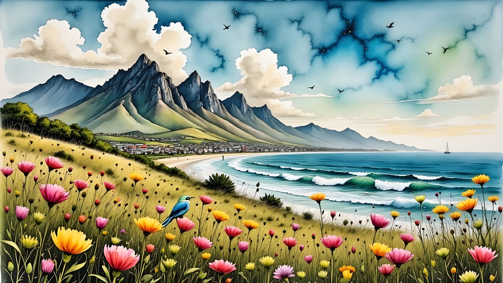 Flower meadow near Cape Town 4