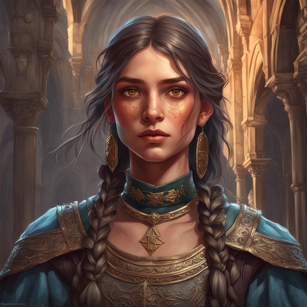 Captivating Portrait of Spanish Beauty in Dark Fantasy
