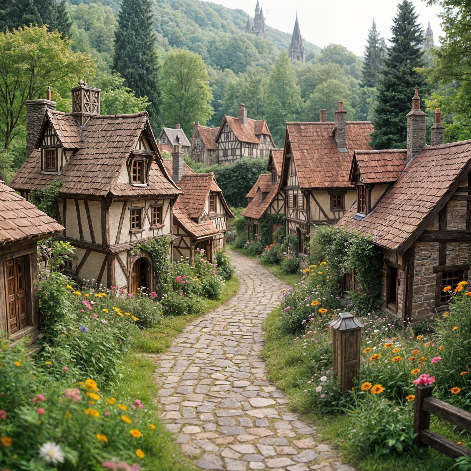 Charming Medieval French Miniature Village