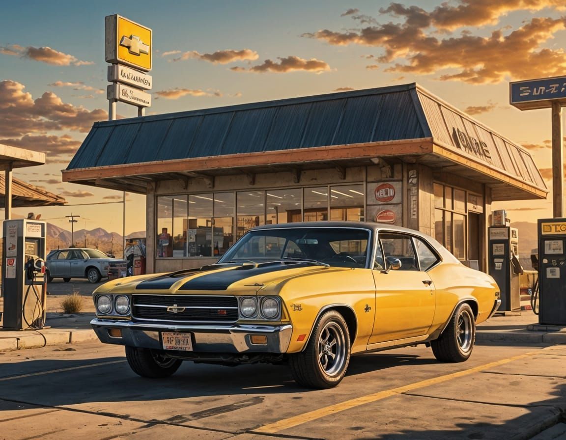 Chevrolet Chevelle SS 454 in Anime Style