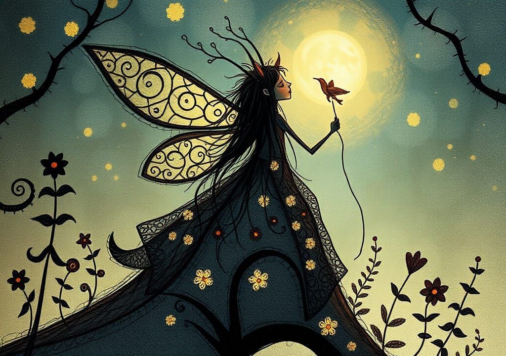 Whimsical Fairy in Dreamy Morning Light