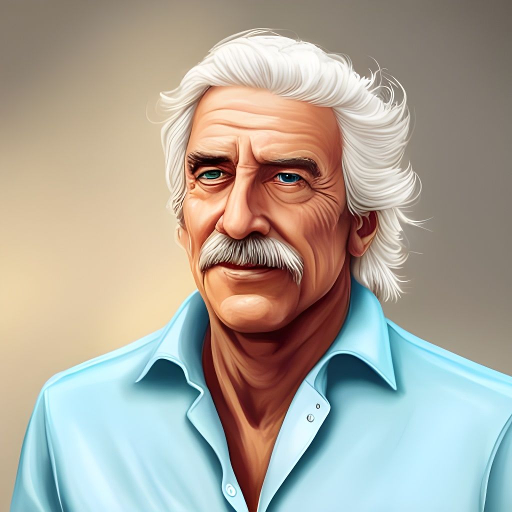 Hyperrealistic Portrait of Sam Elliott-esque Man