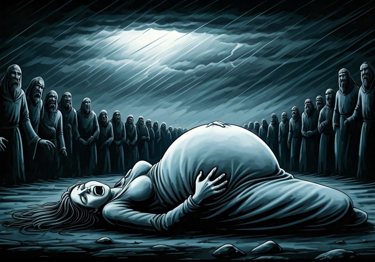 Terrifying Dark Fantasy Art: Woman in Agony