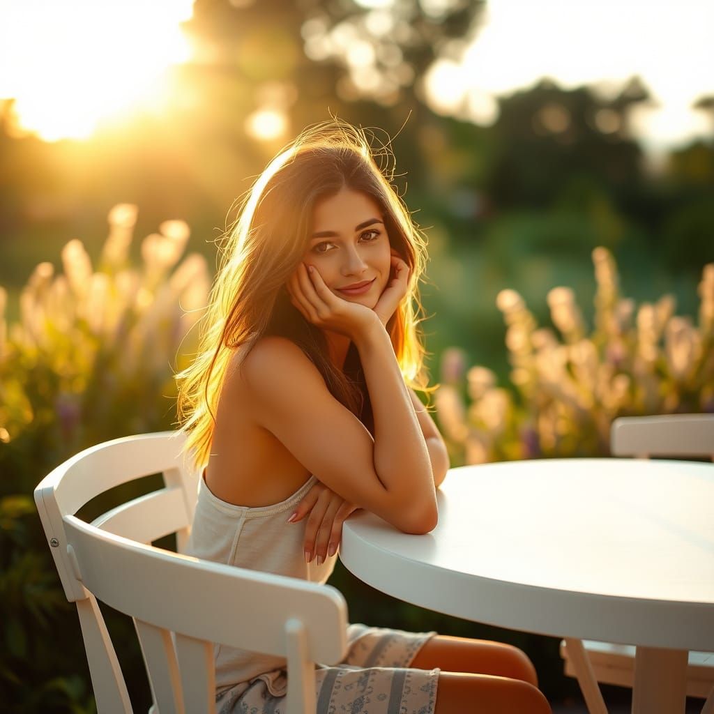 Serene Woman in Summer Sunlight: Professional Photography