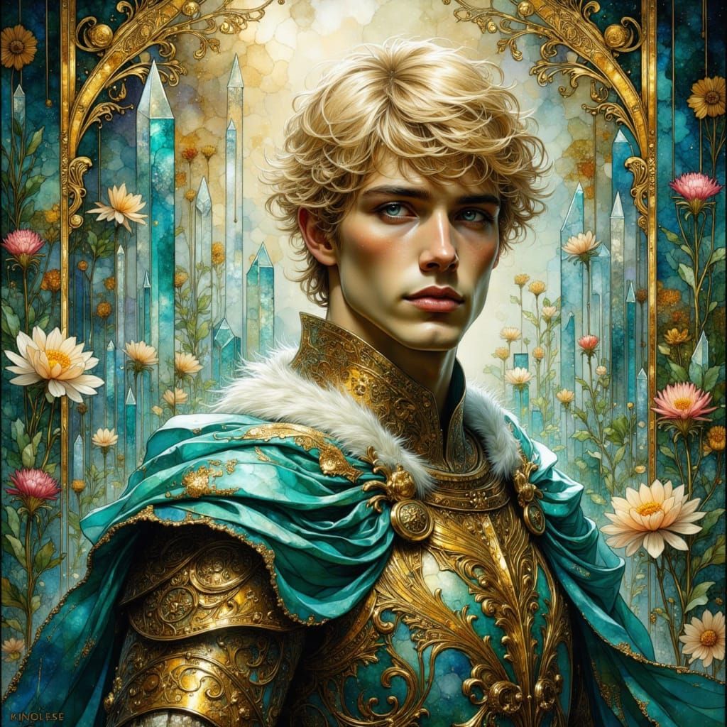 Crystal Garden Prince in Art Nouveau Style