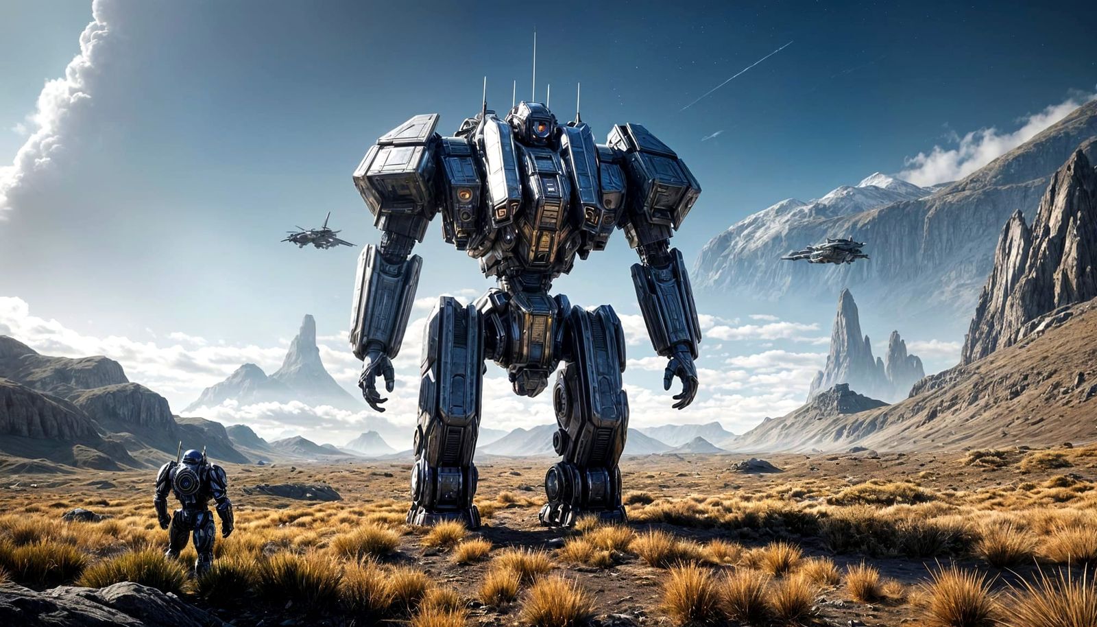 Mechanical Leviathan in Polished Steel