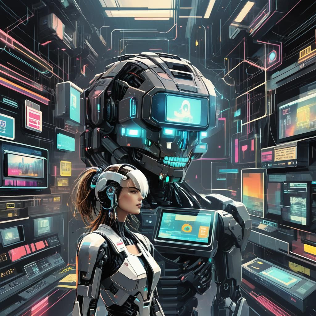 Augmented Reality World in Cassette Futurism Style